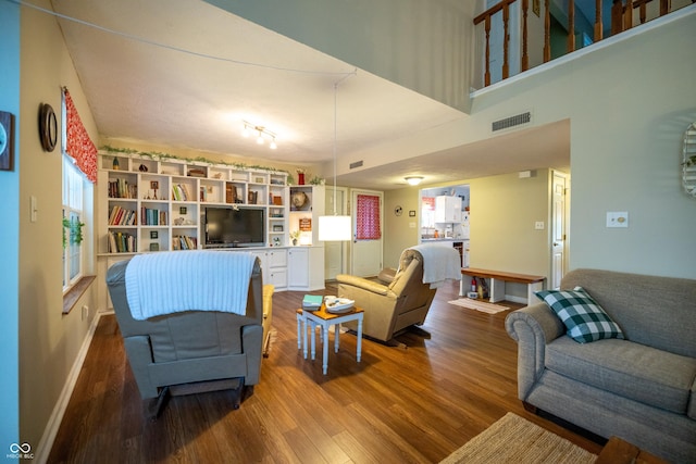 1052 Barley Cir, Carmel, IN 46032 - living area featuring wood finished floors and baseboards