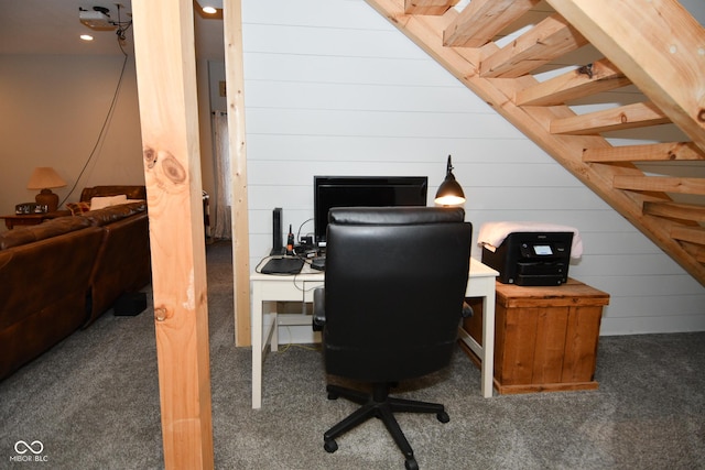 2780 W Grizzly Trl, Martinsville, IN 46151 - office with carpet flooring and wooden walls