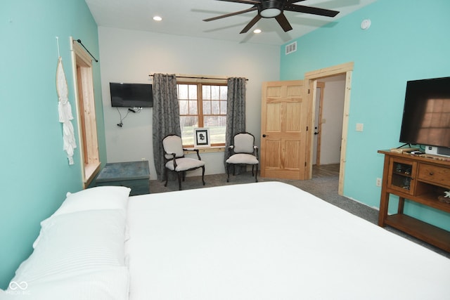 2780 W Grizzly Trl, Martinsville, IN 46151 - bedroom with recessed lighting, carpet flooring, and ceiling fan