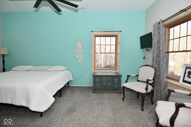 2780 W Grizzly Trl, Martinsville, IN 46151 - carpeted bedroom featuring multiple windows and a ceiling fan