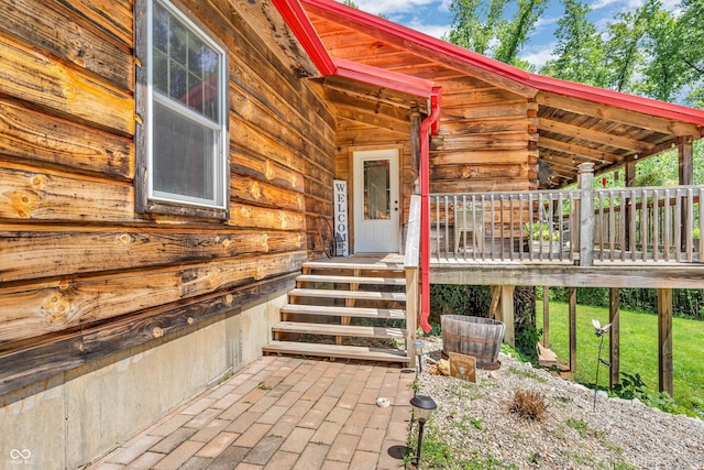 2780 W Grizzly Trl, Martinsville, IN 46151 - property entrance with log exterior and a yard