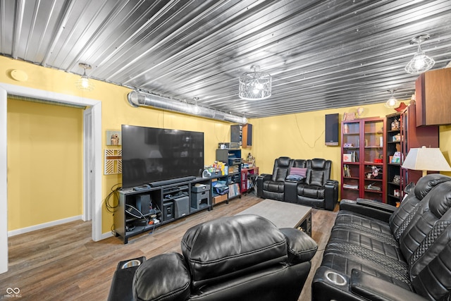 5730 S 50 W, Trafalgar, IN 46181 - living room with wood finished floors and baseboards