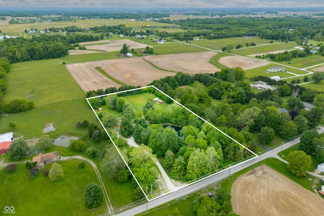 5730 S 50 W, Trafalgar, IN 46181 - overview of rural landscape featuring property parcel outlined