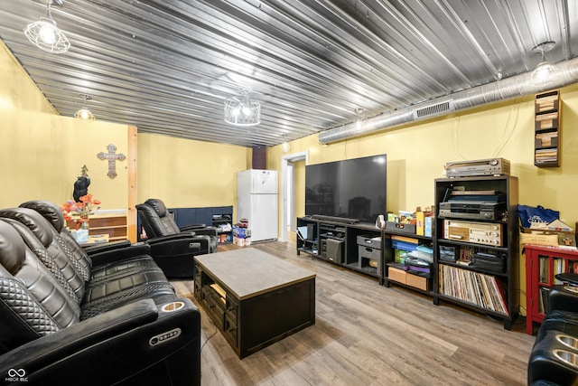 5730 S 50 W, Trafalgar, IN 46181 - living room featuring wood finished floors