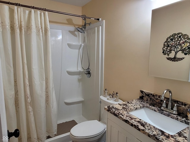 5730 S 50 W, Trafalgar, IN 46181 - full bathroom with vanity and a shower with curtain