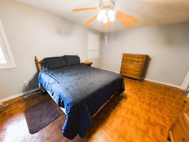 2612 E Michigantown Rd, Frankfort, IN 46041 - bedroom featuring baseboards and a ceiling fan