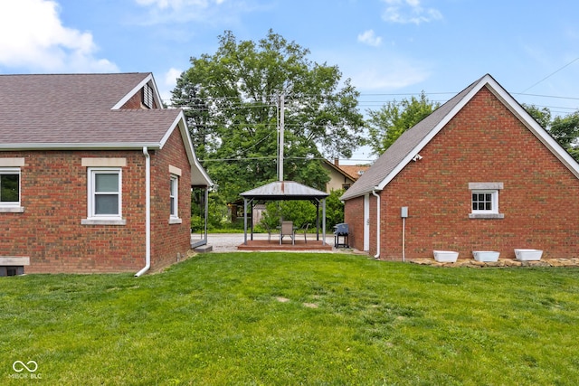 2645 Washington St, Columbus, IN 47201 - view of green lawn with a gazebo and a patio area