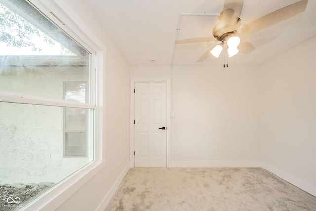 1127 Hickory Ln, New Castle, IN 47362 - carpeted spare room with a ceiling fan and baseboards