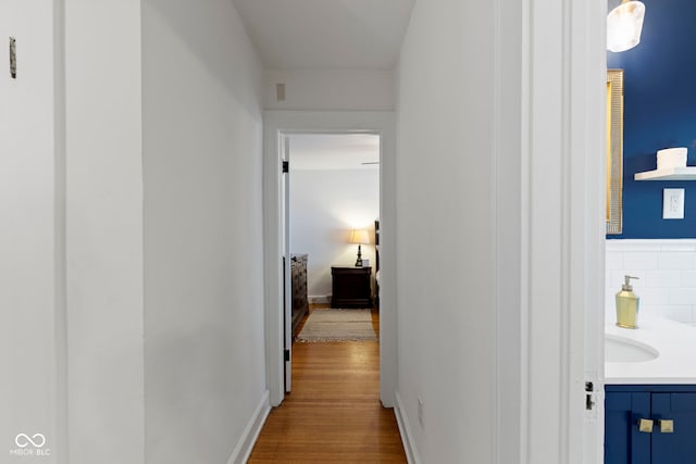 5259 Broadway St, Indianapolis, IN 46220 - corridor featuring wood finished floors