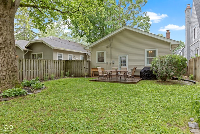 5259 Broadway St, Indianapolis, IN 46220 - back of property featuring a patio