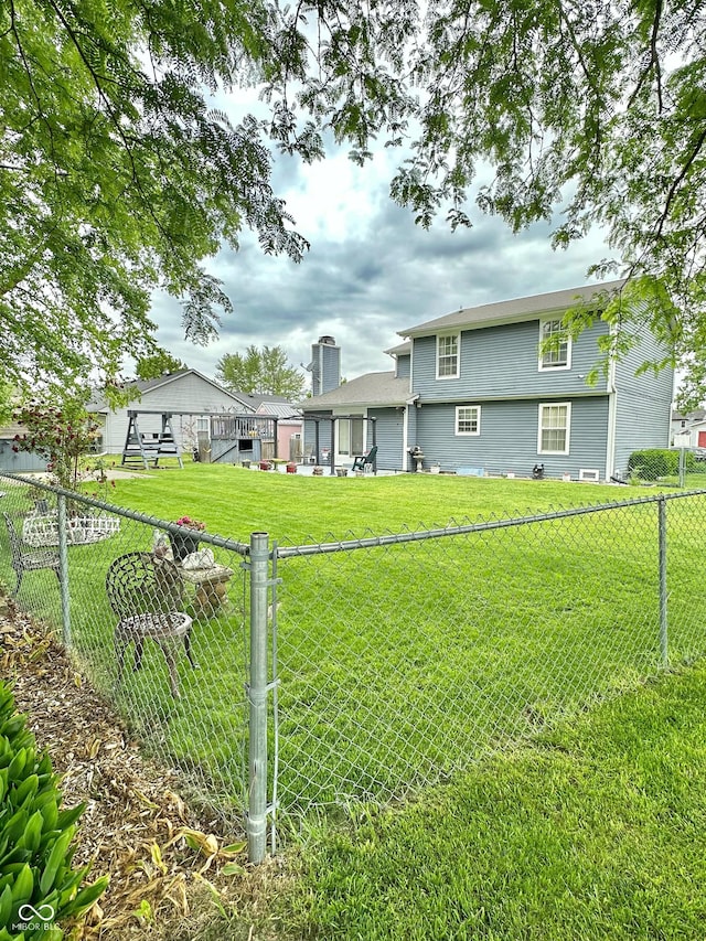 1831 Beckenbauer Ln, Indianapolis, IN 46214 - back of house with a chimney