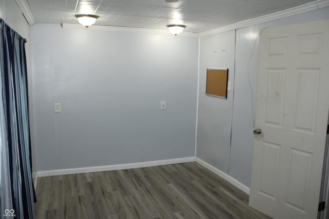202 S Church St, Brooklyn, IN 46111 - empty room featuring ornamental molding, wood finished floors, and baseboards