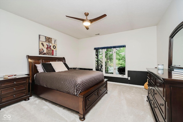 8301 Reef Ct, Indianapolis, IN 46236 - bedroom featuring light carpet and a ceiling fan