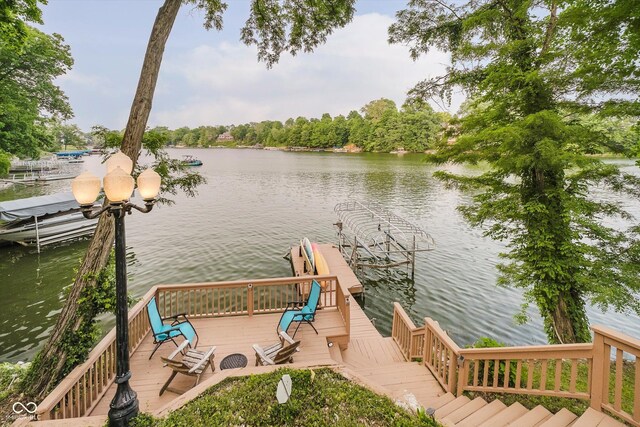 8301 Reef Ct, Indianapolis, IN 46236 - dock featuring a water view