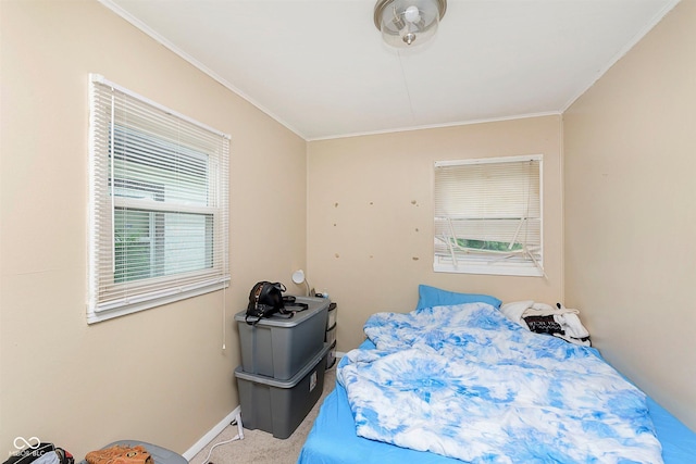 3338 Orchard Ave, Indianapolis, IN 46218 - carpeted bedroom featuring ornamental molding and baseboards