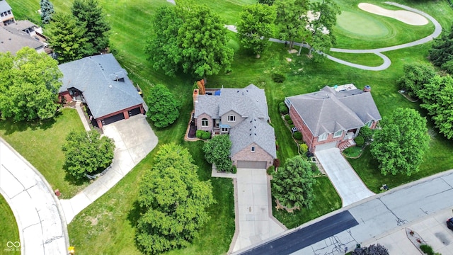 1850 Longest Dr, Franklin, IN 46131 - aerial perspective of suburban area featuring a local golf course