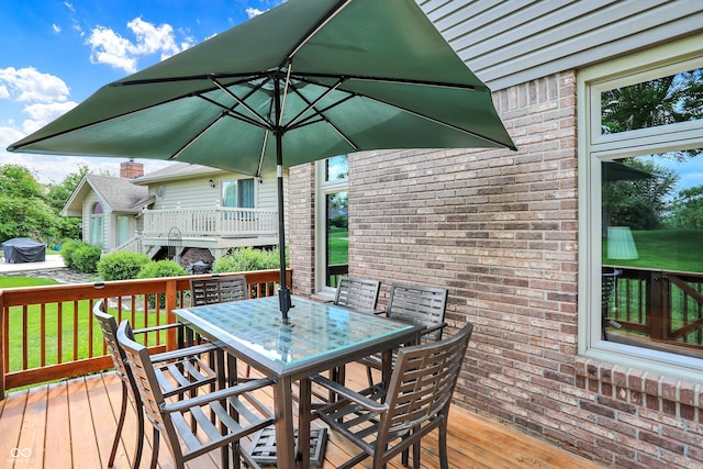 1850 Longest Dr, Franklin, IN 46131 - deck featuring outdoor dining area