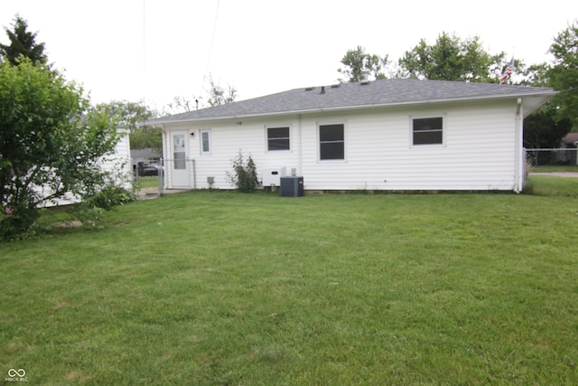 1021 Harney Dr, Lebanon, IN 46052 - rear view of house with central AC unit