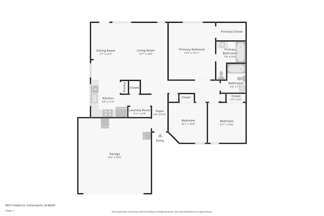 6627 Cobden Ct, Indianapolis, IN 46254 - property floor plan
