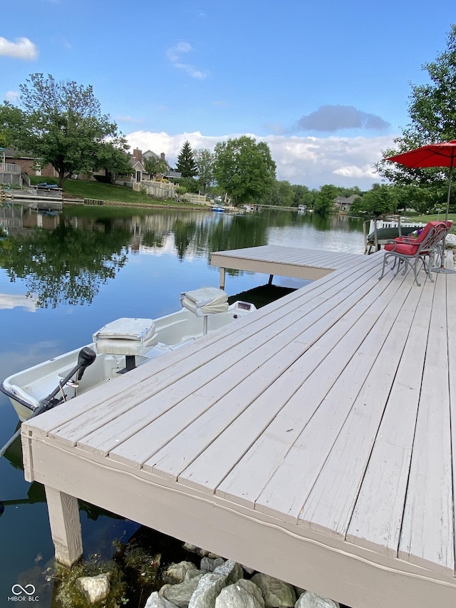 12231 Valley View Cir, Indianapolis, IN 46229 - dock featuring a water view