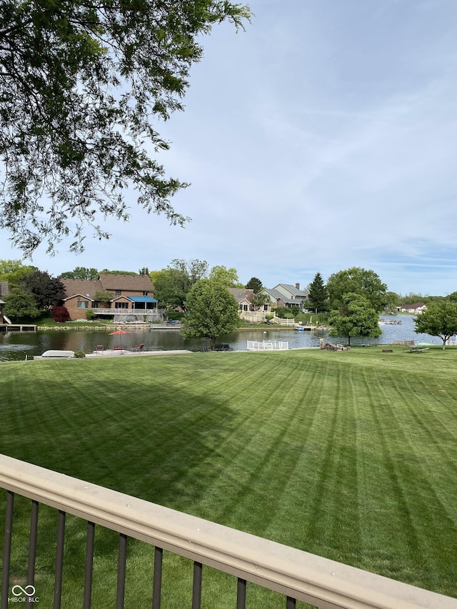 12231 Valley View Cir, Indianapolis, IN 46229 - view of yard featuring a water view and a residential view