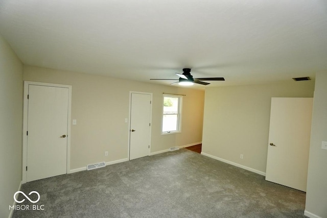 5331 Birch Ln, Greenwood, IN 46143 - carpeted spare room featuring a ceiling fan and baseboards