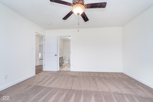 107 Elliott Ave, Trafalgar, IN 46181 - carpeted empty room with baseboards, ceiling fan, and a smoke detector