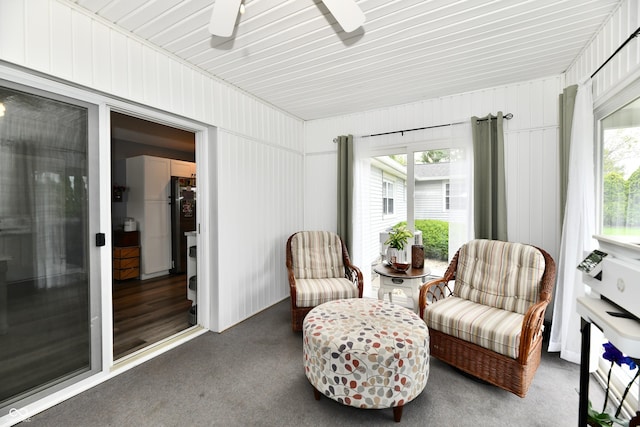 5190 N State Road 213, Windfall, IN 46076 - sitting room featuring a ceiling fan and carpet