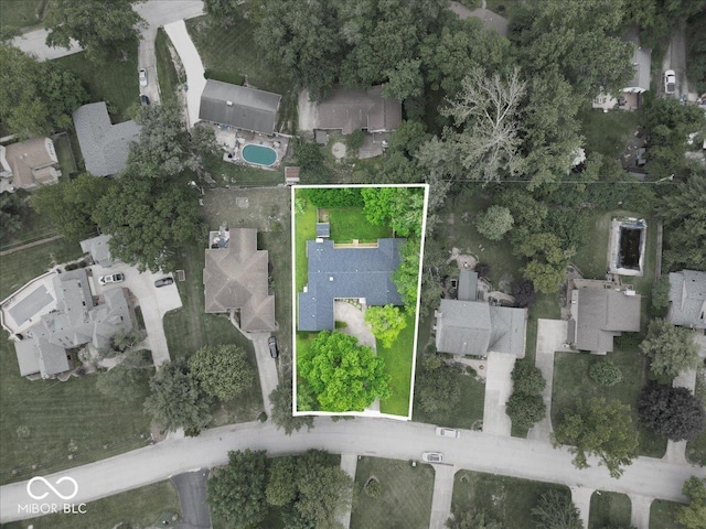 601 Woodbine, Terre Haute, IN 47803 - aerial view of residential area featuring property parcel outlined
