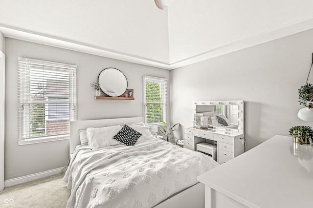 10697 Woodmont Ln, Fishers, IN 46037 - bedroom with light colored carpet, multiple windows, and baseboards