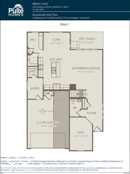 6849 Seabiscuit Rd, Whitestown, IN 46075 - floor plan / room layout