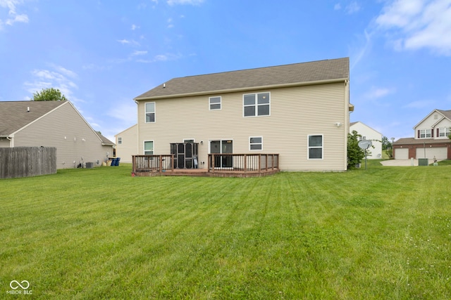 11531 Short Iron Ln, Indianapolis, IN 46235 - back of house featuring a wooden deck