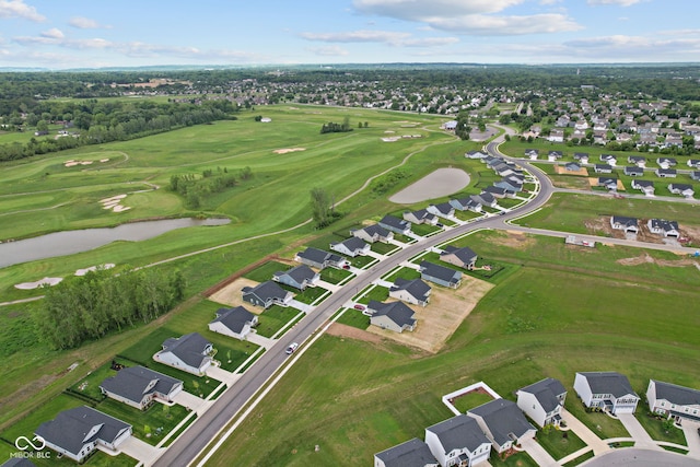 7051 E Bean Blossom Dr, Camby, IN 46113 - aerial view of property's location with nearby suburban area and a golf club