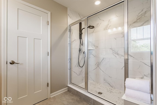 16072 Barringer Ct, Westfield, IN 46074 - full bathroom with a marble finish shower and recessed lighting