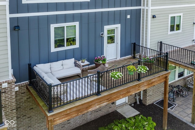 16072 Barringer Ct, Westfield, IN 46074 - wooden terrace featuring an outdoor hangout area