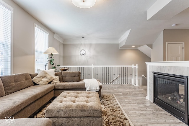 16072 Barringer Ct, Westfield, IN 46074 - living room with wood finished floors, ornamental molding, and recessed lighting