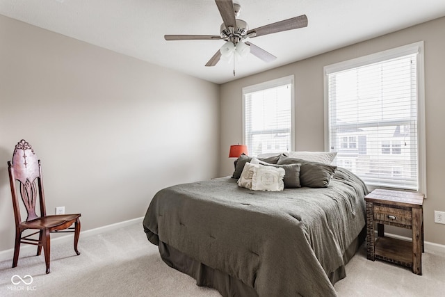 16072 Barringer Ct, Westfield, IN 46074 - bedroom featuring light carpet and a ceiling fan