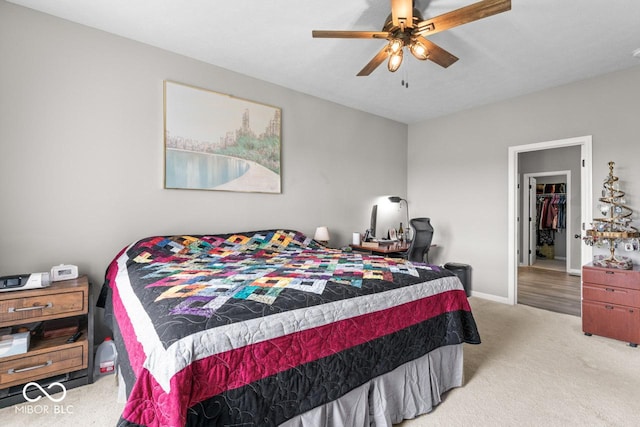 104 Perlican Dr, Cicero, IN 46034 - carpeted bedroom featuring baseboards and ceiling fan