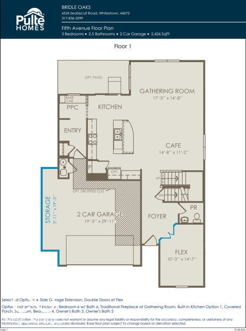 6841 Seabiscuit Rd, Whitestown, IN 46075 - floor plan / room layout