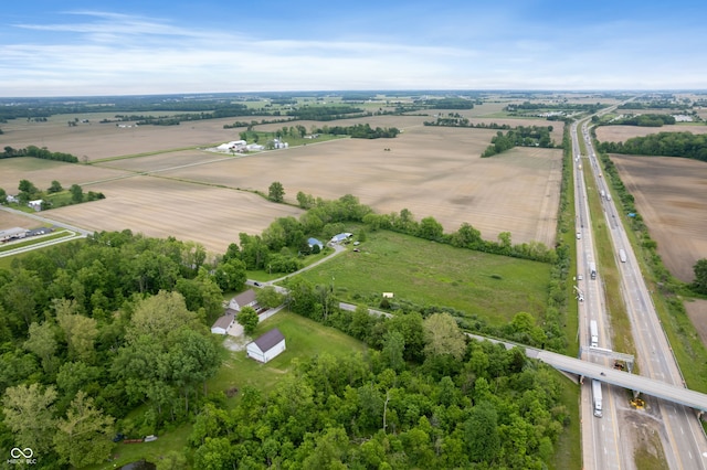 2708 N 400 E, Greenfield, IN 46140 - aerial view of property and surrounding area featuring a major roadway and rural landscape