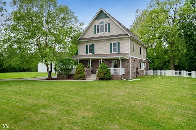 2708 N 400 E, Greenfield, IN 46140 - view of front facade with covered porch and brick siding