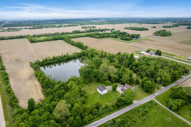 2708 N 400 E, Greenfield, IN 46140 - aerial view of sparsely populated area featuring a large body of water