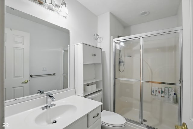 7138 Nile Ridge Ct, Indianapolis, IN 46236 - full bathroom with toilet, a stall shower, and vanity