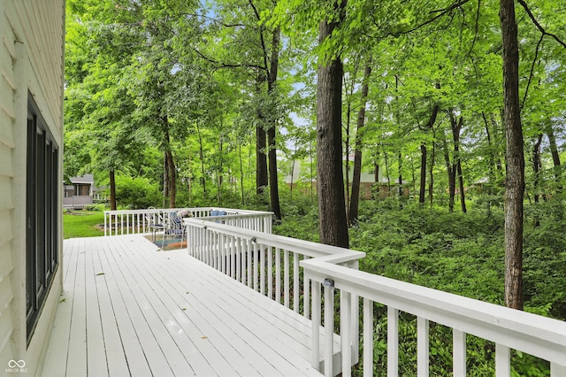 7138 Nile Ridge Ct, Indianapolis, IN 46236 - deck with view of scattered trees