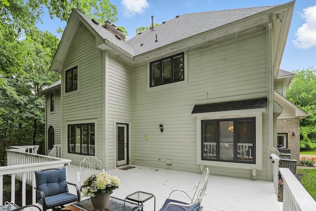 7138 Nile Ridge Ct, Indianapolis, IN 46236 - back of property featuring a deck and roof with shingles