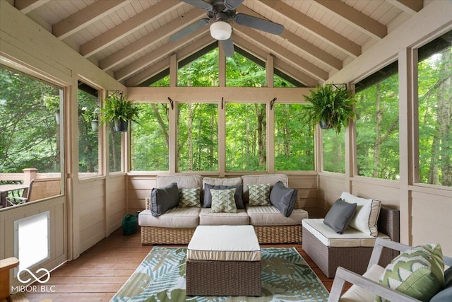 6363 Harmonridge Ct, Indianapolis, IN 46278 - sunroom with a ceiling fan and outdoor lounge area
