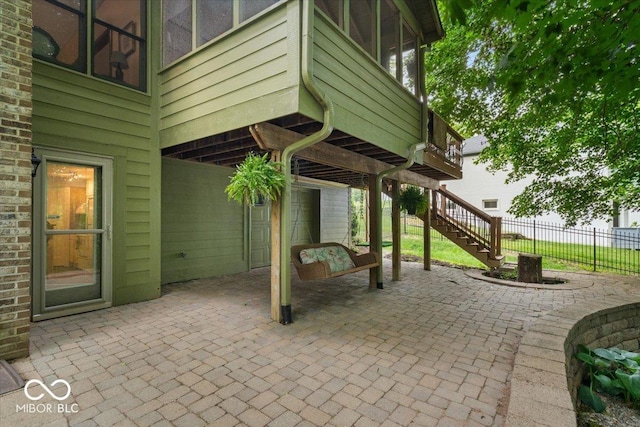 6363 Harmonridge Ct, Indianapolis, IN 46278 - view of patio / terrace with stairs