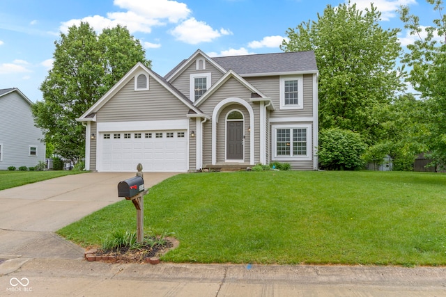 3014 Saddlehorn Dr, Carmel, IN 46033 - traditional-style house featuring concrete driveway and a front lawn