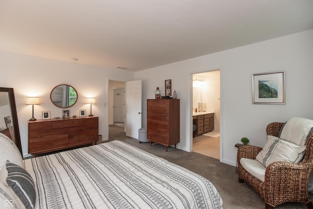 527 Macintosh Ln, Danville, IN 46122 - bedroom with carpet, ensuite bath, and baseboards