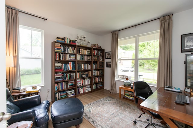 527 Macintosh Ln, Danville, IN 46122 - office area with healthy amount of natural light and wood finished floors